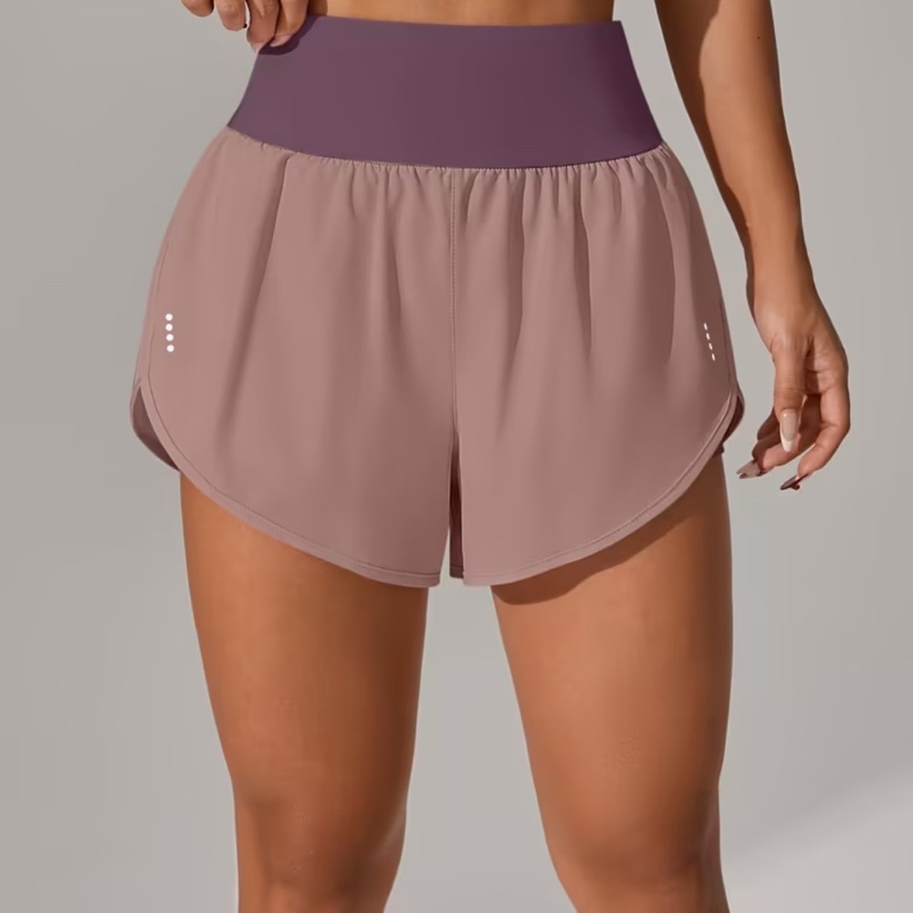 Lined Mauve Athletic Shorts for Women